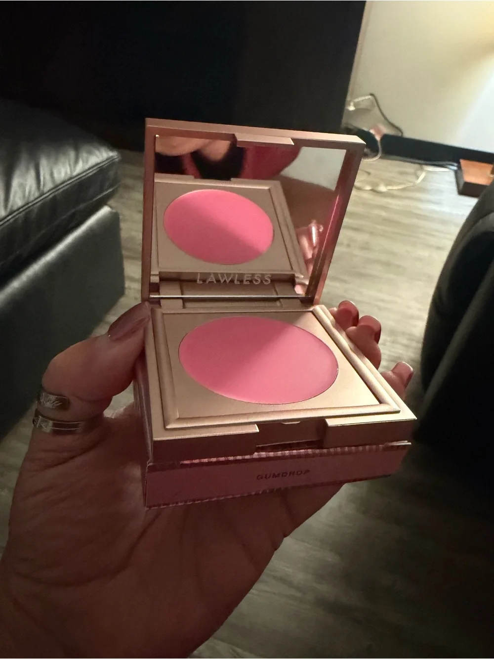 Lawless soft blur Cream Blush in color Gumdrop.  SEE ALL PICS FOR COLOR SWATCHES